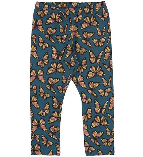 DYR Leggings - Tundra - Blå m. Sommerfugle