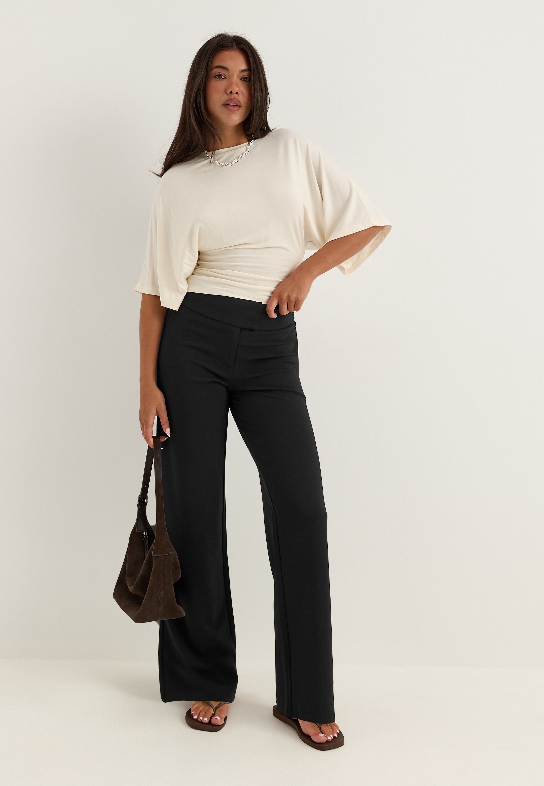 BUBBLEROOM Soft Suit Wide Trousers