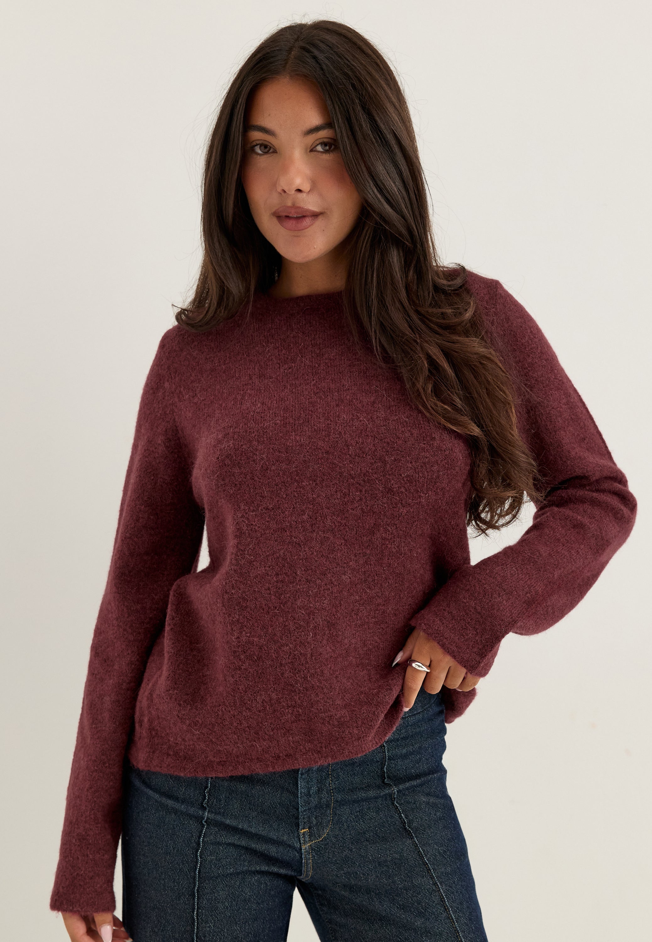SELECTED Slwlulu New Ls Knit O-neck