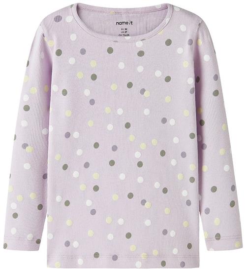 Name It Bluse - Rib - NmfDottia - Lavender Fog