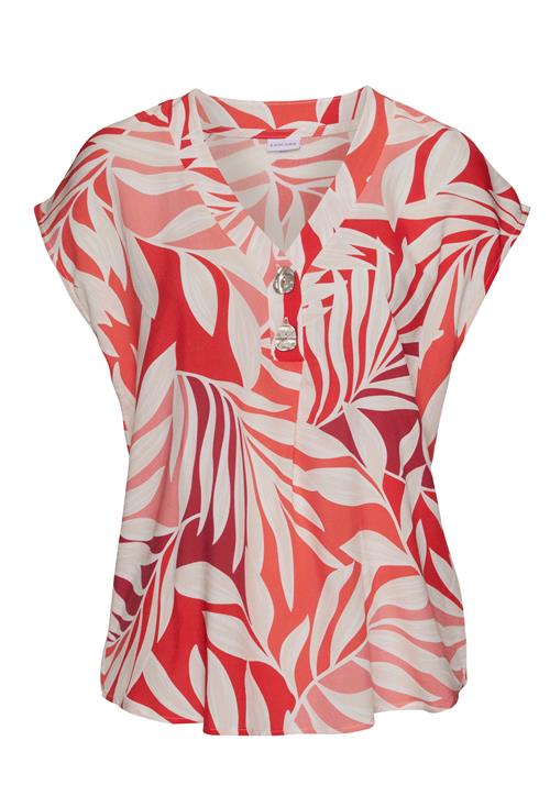 LASCANA Bluse  beige / rød