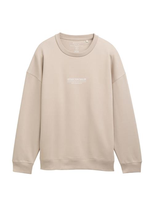 TOM TAILOR DENIM Sweatshirt  greige / hvid