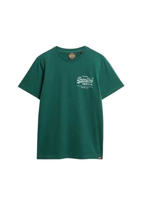 Superdry & Co Bluser & t-shirts 'Heritage'  grøn / hvid