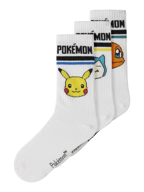 NAME IT 3-Pak Tennisstrømper Jefford Pokemon Bright White