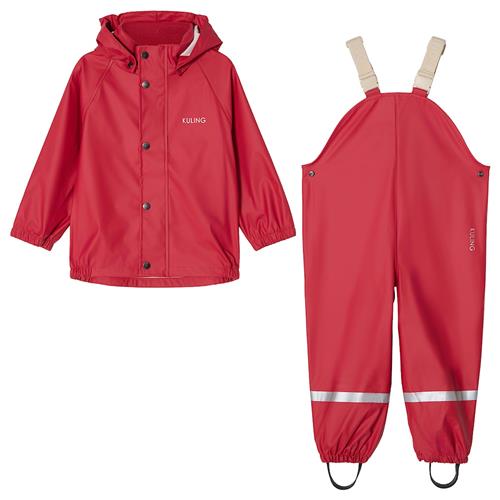 Kuling San Marino Uforet Regnsæt Apple Red Apple Red-74/80 cm  Rød  74/80 cm  Drenge, Piger
