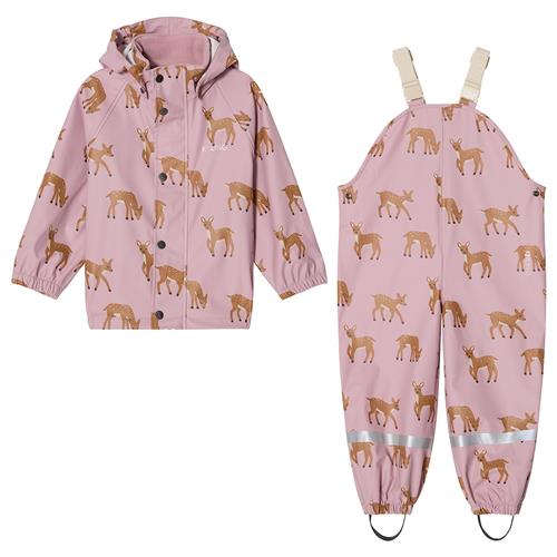 Kuling San Marino Uforet Regnsæt Pink Deer  Pink Deer-110/116 cm  Lyserød  110/116 cm  Drenge, Piger