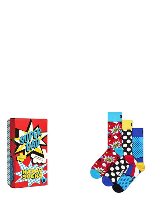 Happy Socks | 3-Pack Super Dad Socks Gift Set | 36-40