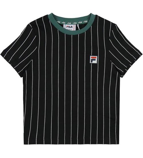 Fila T-shirt - Lubaco - Black/Egret Striped