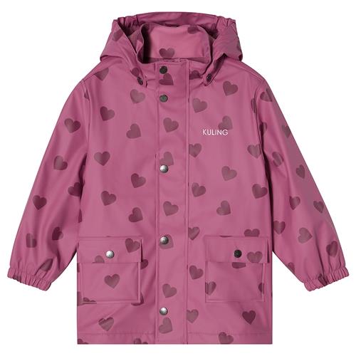 Kuling Orust Foret Regnfrakke Mauve Hearts  Mauve Hearts-86/92 cm  Lyserød  86/92 cm  Drenge, Piger