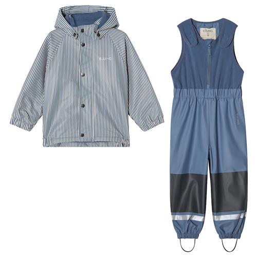 Kuling Ottawa Foret Regnsæt Thin Stripe Blue  Thin Stripe Blue-110/116 cm  Blå  110/116 cm  Drenge, Piger