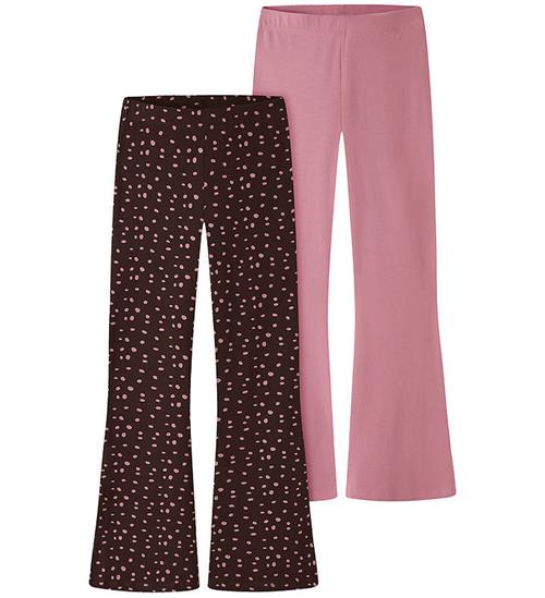 Name It Bukser - NkfNilas - 2-pak - Lilas/Lilas solid + Chocolat