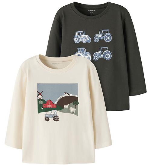 Name It Bluse - 2-pak - NmmVictor - Peat/Antique White