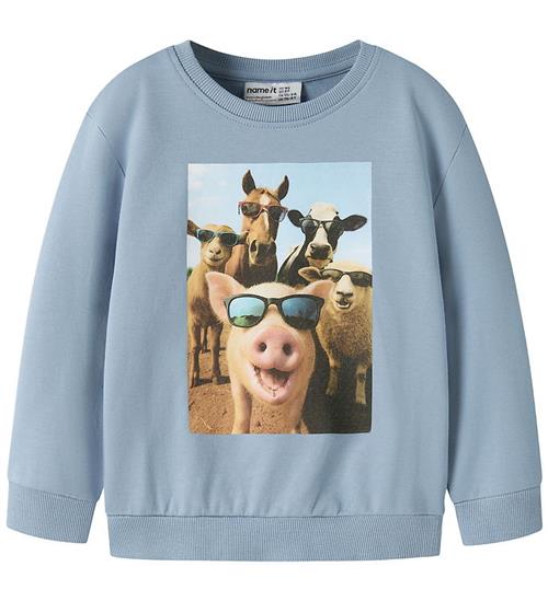 Name It Sweatshirt - NmmVoto - Ashley Blue/Farm Animals