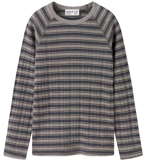 Name It Undertrøje - Uld - NkmWang - Satellite/Ombre Blue