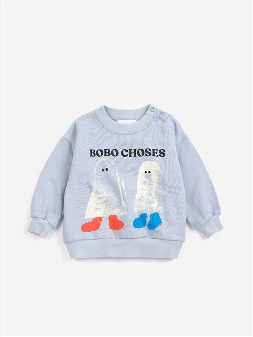 Bobo Choses Booty Ghosts Sweatshirt Light Blue  Light Blue 3 Months  Blå  3 måneder  Drenge, Piger