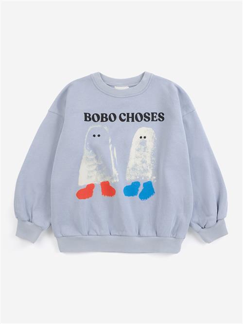 Bobo Choses Booty Ghosts Sweatshirt Light Blue  Light Blue 2-3 Y  Blå  2-3 år  Drenge