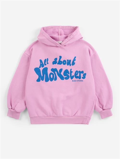 Bobo Choses All About Monsters Hættetrøje Pink  Pink 12-13 Y  Lyserød  12-13 år  Piger