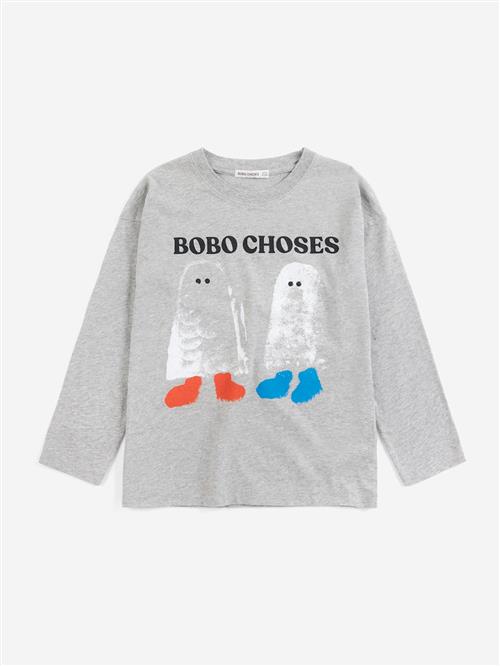 Bobo Choses Booty Ghosts T-shirt Heather Grey  Heather Grey 4-5 Y  Grå  4-5 år  Drenge
