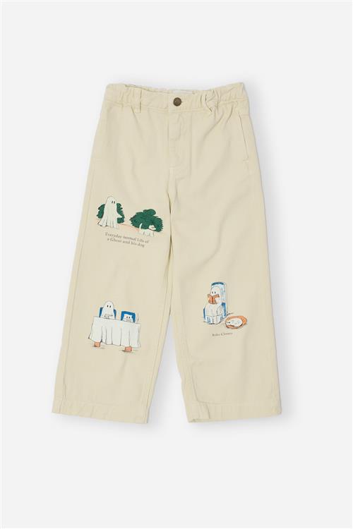 Bobo Choses Everyday Ghosts Bukser I Twill Offwhite  Offwhite 10-11 Y  Hvid  10-11 år  Piger