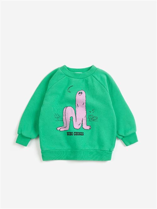 Bobo Choses Long Pinky Puff Sweatshirt Green  Green 1 Y  Grøn  1 år  Drenge, Piger