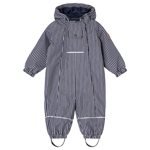 Kuling Milano Overtræksdragt Med Skal Navy /Taupe Stripe  Navy /Taupe Stripe-92 cm  Marineblå  92 cm  Drenge, Piger