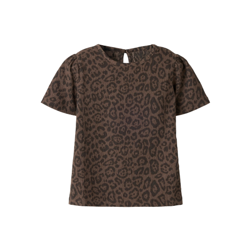NAME IT T-shirt Linna Chocolate Brown