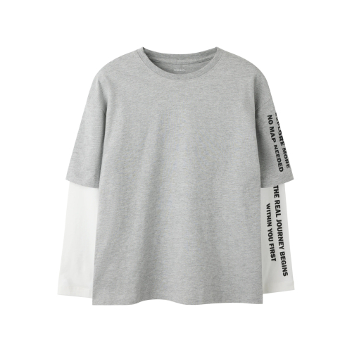 NAME IT Bluse Lauge Grey Melange