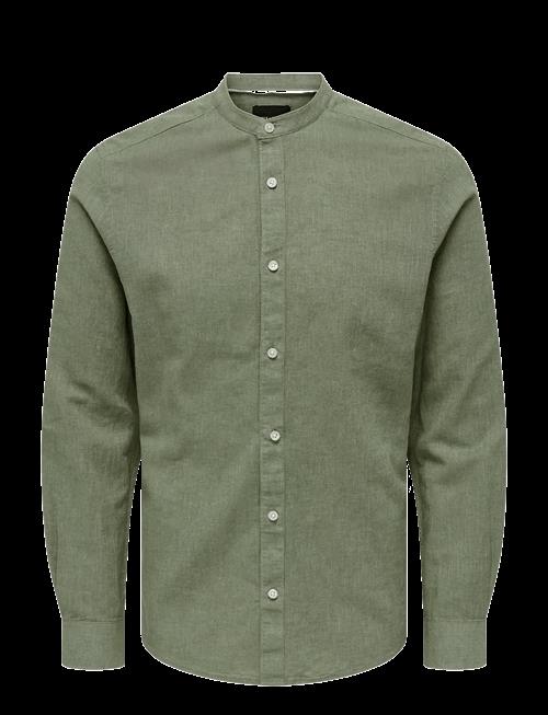 ONLY & SONS | Onscaiden Life Ls Linen Blend Mao Noos | XXL