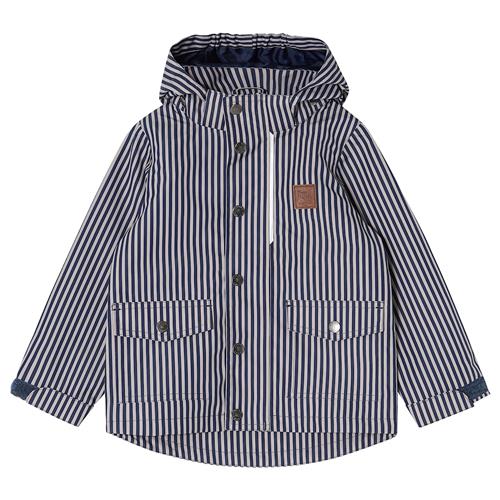 Kuling Stockholm Skaljakke Navy Taupe Stripe  Navy/Taupe Stripe-86 cm  Marineblå  86 cm  Drenge, Piger