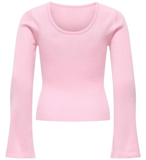 Kids Only Bluse - Viskose - Rib - Vendbar - KogNatasja - Pink La