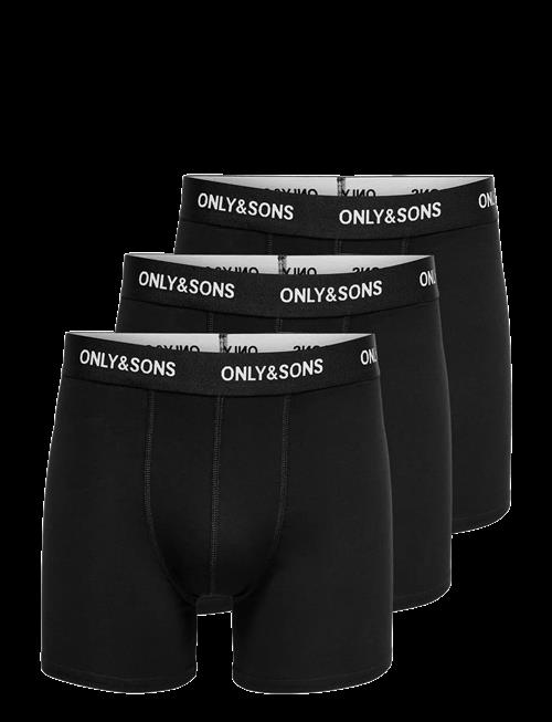 ONLY & SONS | Onsfitz Solid Black Boxer 3Pack Noos | XL
