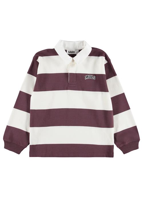 Molo GOTS Relz Poloshirt Day Stripe  Day Stripe 116 cm  Hvid  116 cm  Drenge