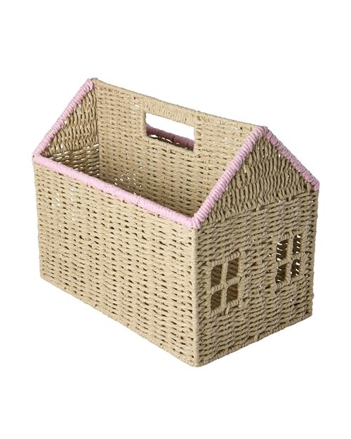RICE Magasinholder Af Papirsnor Pink  Pink  One Size  Lyserød  One Size  unisex