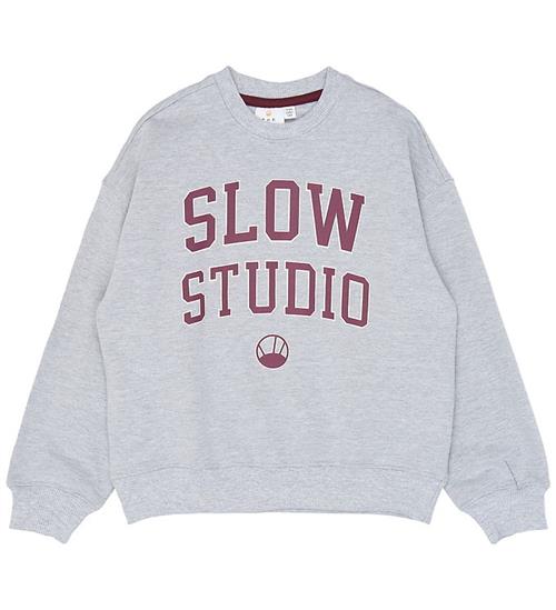 The New Sweatshirt - TnValerie - Light Grey Melange m. Print