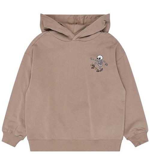 The New Hættetrøje - TnVirlo - Taupe Gray m. Print