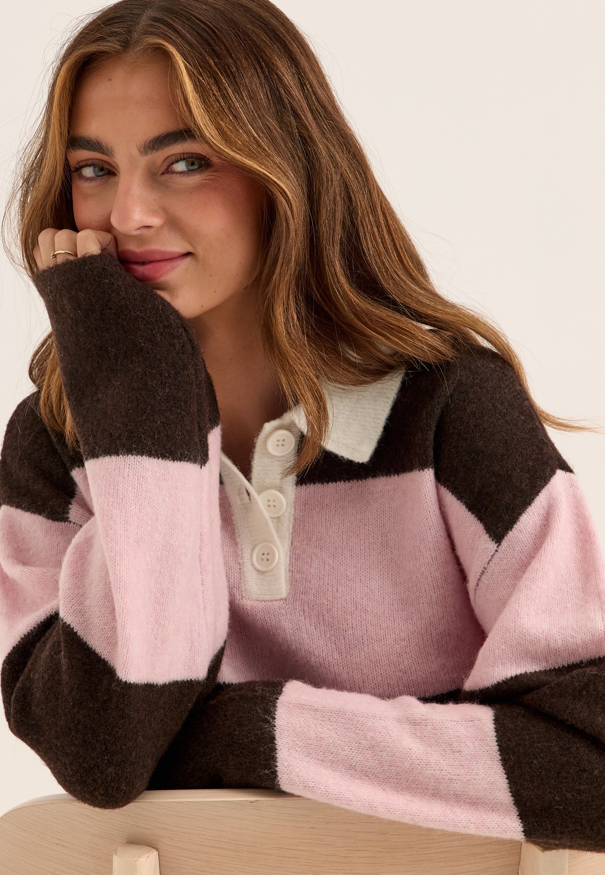 BUBBLEROOM Knitted Collar Sweater