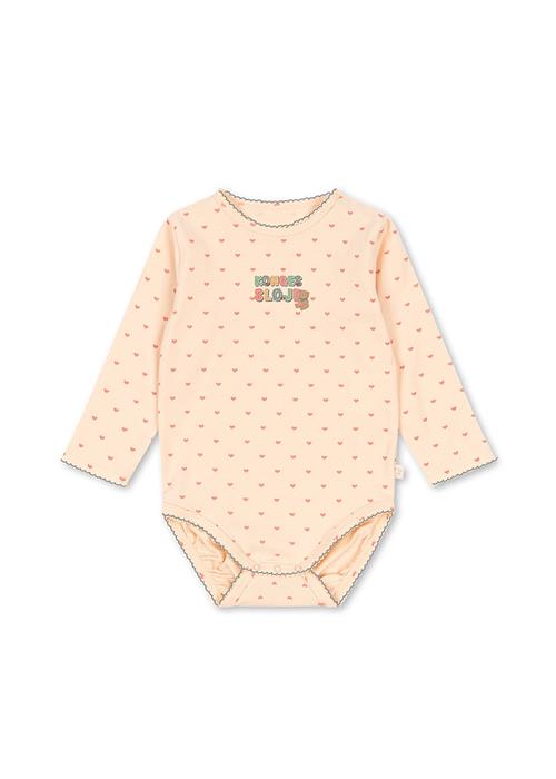 Konges Sløjd GOTS Basic Langærmet Body Teddy Coeur  Teddy Coeur-18M  Lyserød  18 måneder  Piger