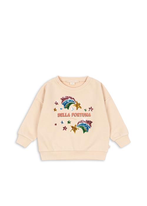 Konges Sløjd Lou Sweatshirt Med Pailletter Buttercream  Buttercream-18M  Hvid  18 måneder  Piger