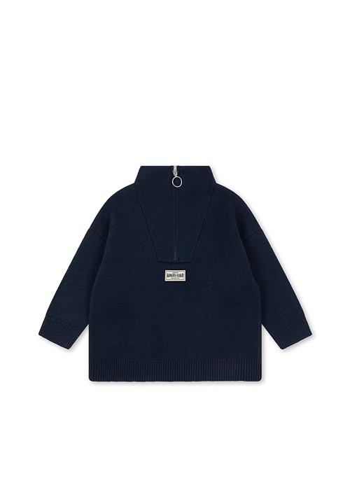 Konges Sløjd Mano Sweatshirt Med Halv Lynlås Total Eclipse  Total Eclipse-2Y  Blå  2 år  Drenge