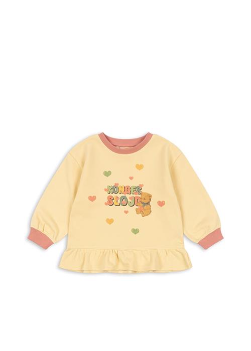 Konges Sløjd Spotty Sweatshirt Med Flæser Banana Crepe  Banana Crepe-6M  Gul  6 måneder  Piger