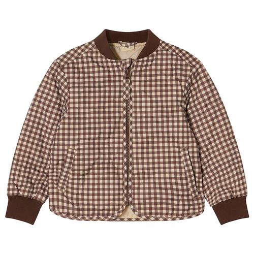 Kuling Lille Vatteret Jakke Brown Gingham Brown Gingham-134 cm  Brun  134 cm  Drenge, Piger