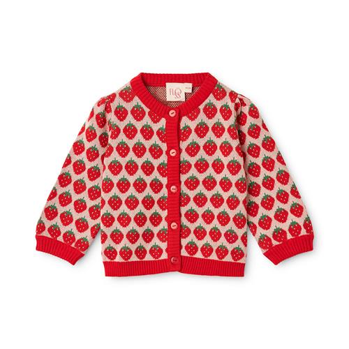 Flöss Line Cardigan Blossom Pink Berry  Blossom Pink Berry 98 cm  Lyserød  98 cm  Piger