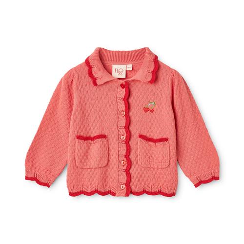 Flöss Bloom Cardigan Blossom Pink  Blossom Pink 86 cm  Lyserød  86 cm  Piger