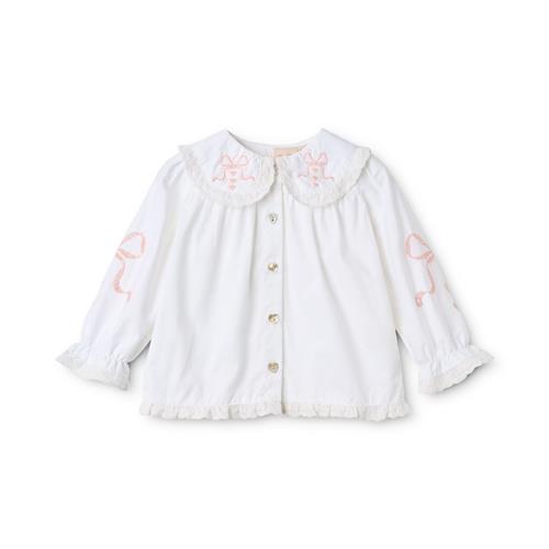 Flöss Emmy Bluse White  White 122 cm  Hvid  122 cm  Piger