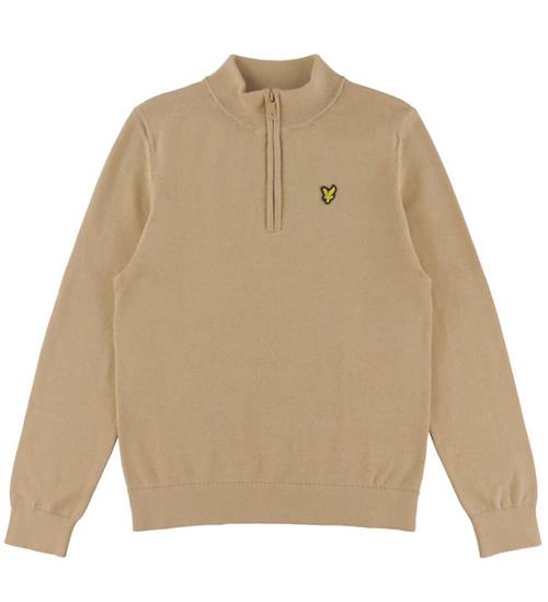 Lyle & Scott Bluse m. Lynlås - Strik - Sand Storm