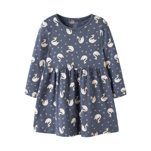 NAME IT Kjole Vilisa Vintage Indigo Swan Princess
