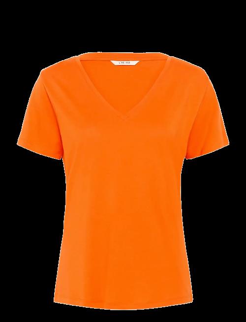Cream | Crnaia Deep V-Neck T-Shirt | M