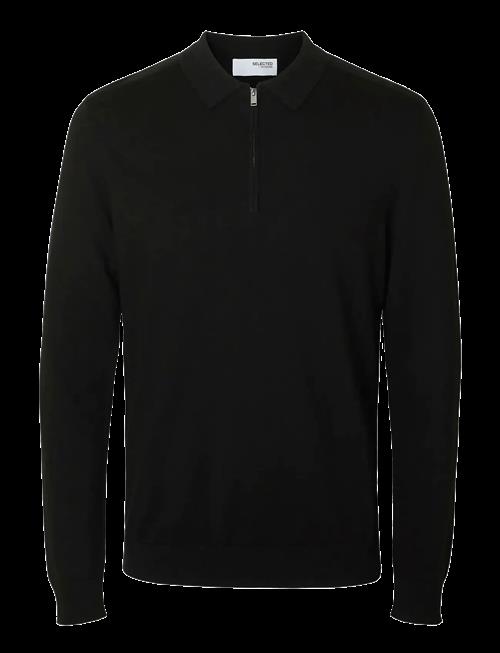Selected | Slhberg Ls Half Zip Polo Noos | XXL
