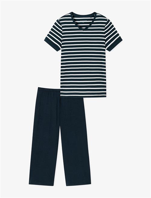 Schiesser | 3/4-Long Midnight Blue Pyjamas - Casual Essentials | S