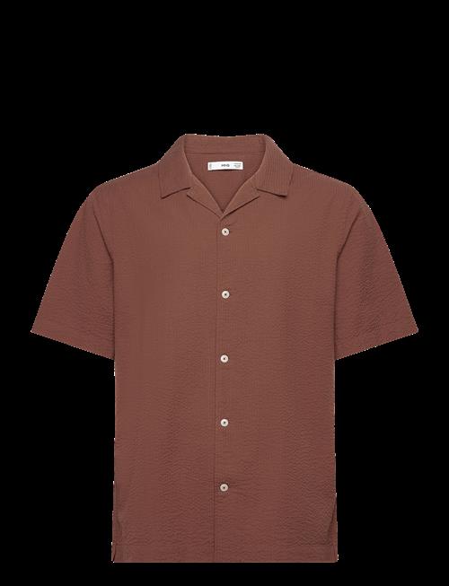 Mango | Regular-Fit 100 Seersucker Cotton Shirt | S